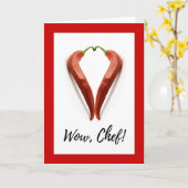 Für Koch Valentinstag Rote heiße Paprikaschoten Karte (Gelbe Blume)