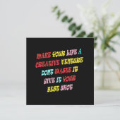 FÜR KREATIVE ABENTEUER UND MENSCHEN, DIE DAS LEBEN EINLADUNG (Stehend Vorderseite)