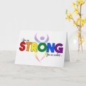 für Krebspatienten werden LGBT-Rainbow-Themen Karte (Gelbe Blume)