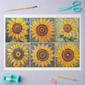 Für Künstler Crafters Mosaik Sonnenblumentextur 2 Seidenpapier (Basteln)