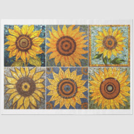 Für Künstler Crafters Mosaik Sonnenblumentextur 2 Seidenpapier