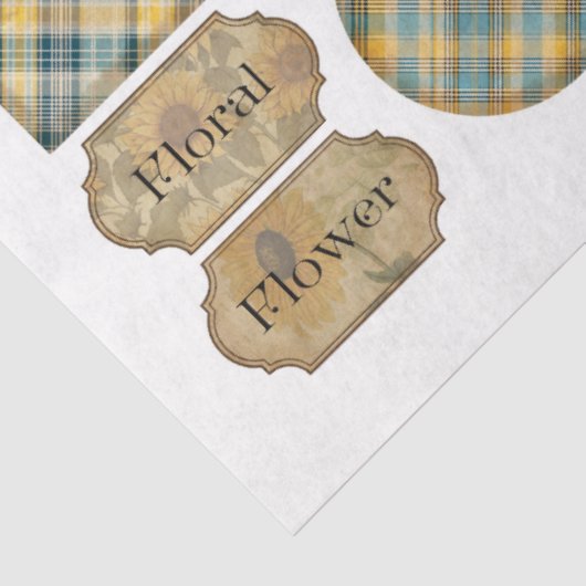 Für Künstler Crafters Sunflower Ephemera Seidenpapier (Ausschnitt)