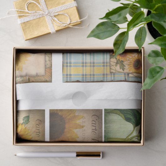 Für Künstler Crafters Sunflower Ephemera Seidenpapier (Geschenk)