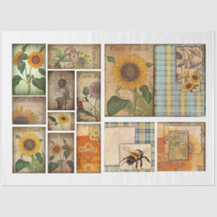 Für Künstler Crafters Sunflower Ephemera Seidenpapier