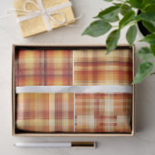 Für Künstler Fall Orange Brown Kariertes Muster Seidenpapier (Geschenk)