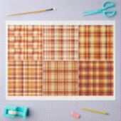 Für Künstler Fall Orange Brown Kariertes Muster Seidenpapier (Basteln)