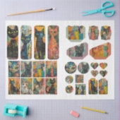 Für Künstler Katzenjammer-Journal Ephemera Seidenpapier (Basteln)