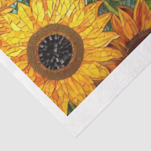 Für Künstler und Crafters Mosaik Sonnenblumentextu Seidenpapier (Ausschnitt)