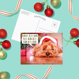 Fur La La La La La La La La Pet Holiday Foto Feiertagspostkarte