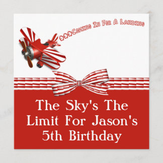 Für landenflugzeug-Geburtstag hereinkommen Einladung