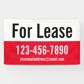 Für Leasingnummern mit roter weißer und schwarzer  Banner (Horizontal)