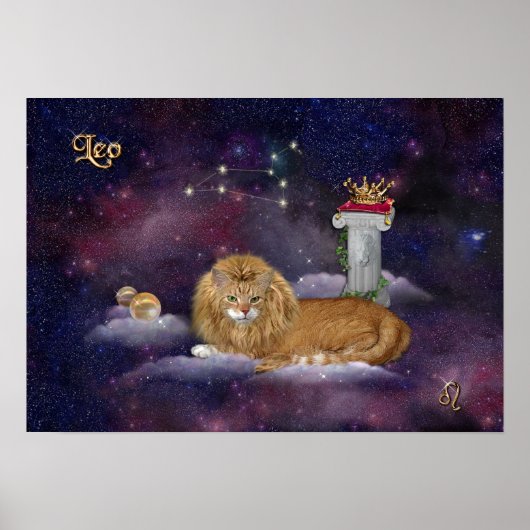 Für Leos und Katzen Poster (Vorne)