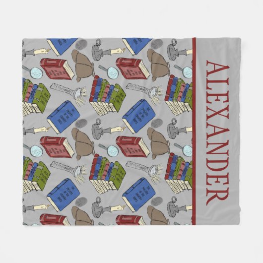 Für Leser Mystery Novels Bücher Gemustert Fleecedecke (Vorderseite (Horizontal))