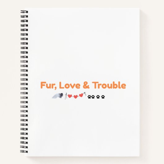 Für Liebe & Ärger Süßes Haustier Notizbuch (Vorderseite)