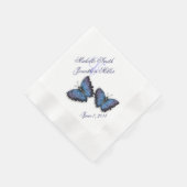 Für Liebe und Lila und blaue Schmetterlinge Napkin Serviette (Ecke)