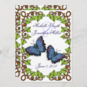 Für Liebe und Schmetterlinge Einladung (Vorne/Hinten)