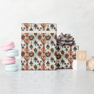 Für Liebhaber von Kartenspielen. Kartensymbolen sp Geschenkpapier