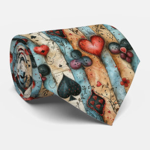 Für Liebhaber von Kartenspielen. Kartensymbolen sp Krawatte