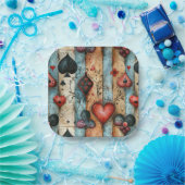 Für Liebhaber von Kartenspielen. Kartensymbolen sp Pappteller (Party)