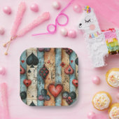 Für Liebhaber von Kartenspielen. Kartensymbolen sp Pappteller (Party)