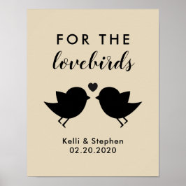 Für Lovebirds Zeichen für Hochzeitssorgen Poster