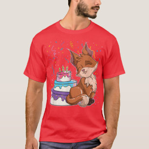 Für Lover Forest Animal Kindergeburtstag Party Cak T-Shirt