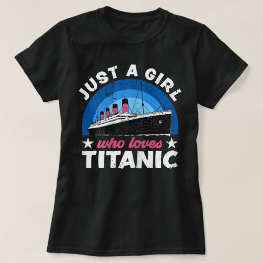 Für Mädchen, die nur die RMS Titanic Liebe T-Shirt (Design vorne)