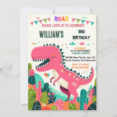 für Mädchen niedlichen Jungen T drei 3. Einladung (Vorderseite)