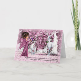 für Mädchen Weihnachtswald mit ihrem Namen Feiertagskarte