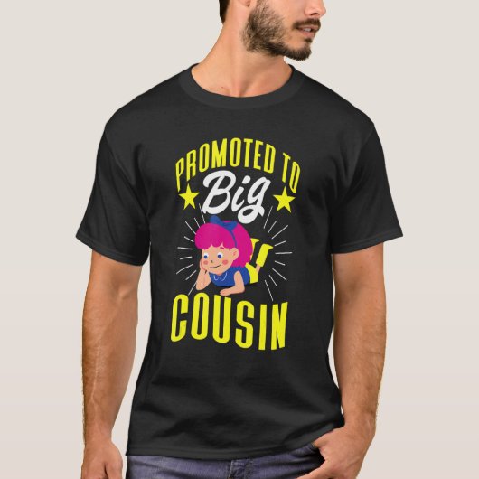 Für Mädchen zum großen Cousin befördert T-Shirt (Vorderseite)