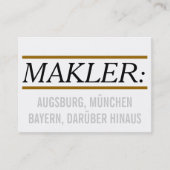 Für Makler & Immobilienexperten Visitenkarte (Vorderseite)