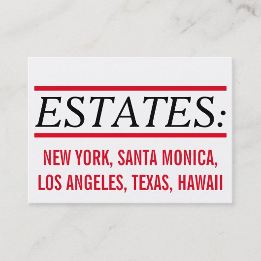 Für Makler und Fachleute aus dem Anwesen Visitenkarte (Vorderseite)