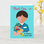 Für Male CNA Danke an Candy Bouquet Karte (Gelbe Blume)
