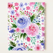 Für Mama 4 Foto Collage Wasserfarben Florals Planer (Rückseite)