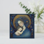 Für Mama am Muttertag. Mutter- und Tochterkarte Dankeskarte (Stehend Vorderseite)