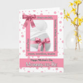 für Mama auf Muttertag Rosa Punkt Karte (Gelbe Blume)