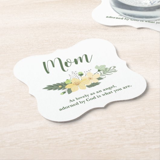 Für Mama Blumenzitat Untersetzer (angewinkelt)