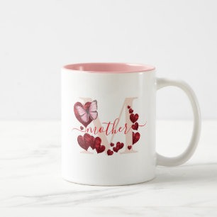 Für Mama Butterfly herz-förmige Blätter Bouquet Tw Zweifarbige Tasse