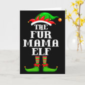 Fur Mama Elf Matching Family Group Christmas Party Karte (Gelbe Blume)