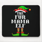 Fur Mama Elf Matching Family Group Christmas Party Mousepad (Vorne)