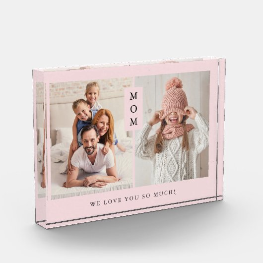 Für Mama erröten | Rosa Fotoblock (Links)