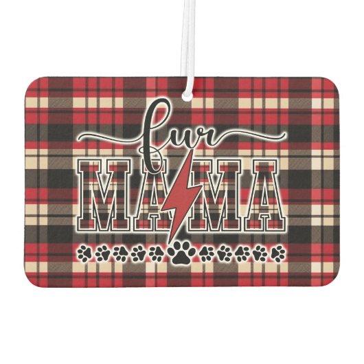 Fur Mama Kariert Air Freshener Autolufterfrischer (Rückseite)