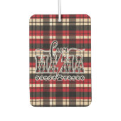 Fur Mama Kariert Air Freshener Autolufterfrischer (Vorderseite)