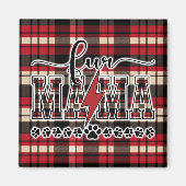 Fur Mama Kariert Magnet (Vorne)