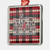Fur Mama Kariert Ornament Aus Metall (Links)