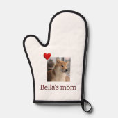 Fur Mama Love – Cute Dog Photo Oven Mitt Ofenhandschuh (Vorderseite)