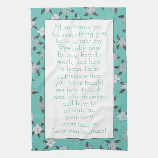 Für Mama Personalisiert mit Ihren eigenen Worten d Geschirrtuch (Vertikal)