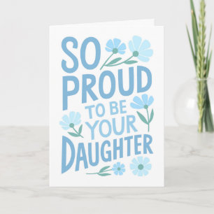 Für Mama Stolz Tochter Muttertag Blaue Blumen Karte