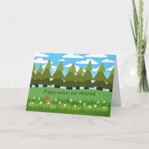 Für Mama zum Geburtstag Niedliches Sonnenbad mit D Karte