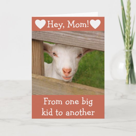 Für Mamas Babyziege Geburtstagskarte Karte (Vorderseite)